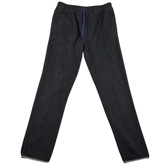 Patagonia Other - Patagonia Synchilla Fleece Pants Mens M Black Snap Pocket Drawstring Outdoor